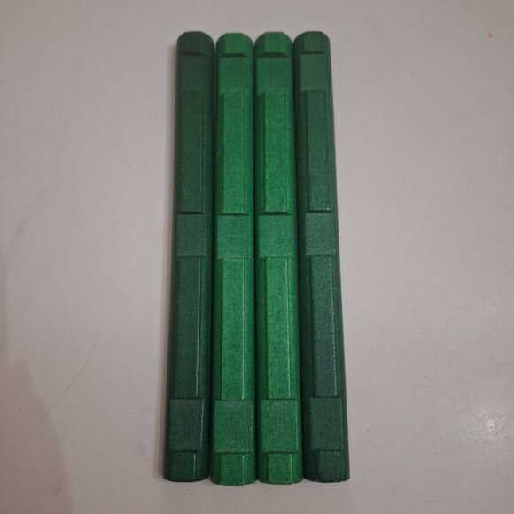 Lincoln Logs Wooden Flat Green‎ Replacement Pieces 3 Notch 8 Inch Long Half - Picture 7 of 8